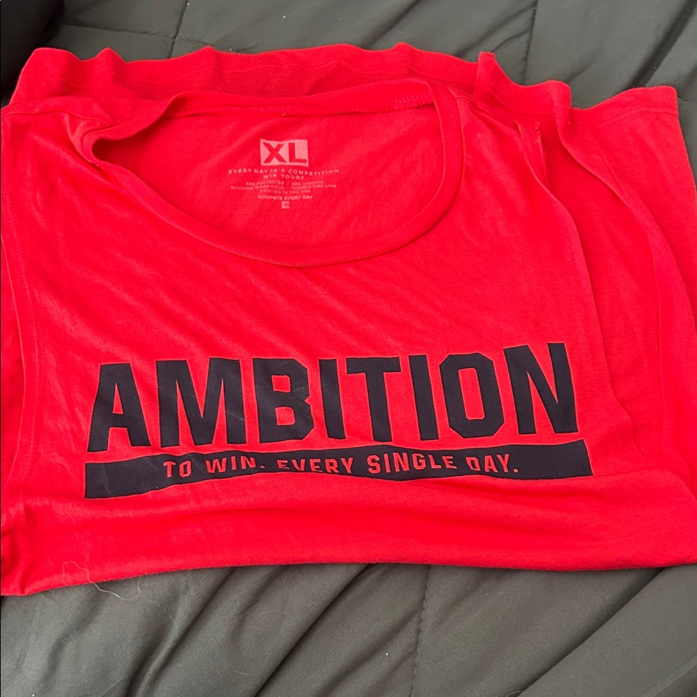 Ambition Red Muscle Tee